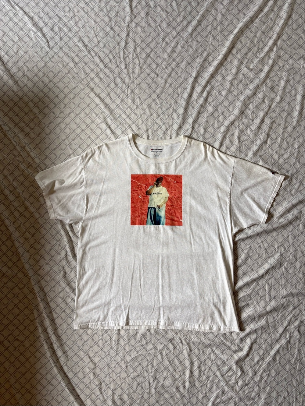 Northfire Champion White Graphic Men’s T-Shirt with Notorious B.I.G.